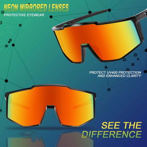 Custom Logo OEM <b>Big</b> Frame Silicone Polarized Sport <b>Sunglasses</b> with Adjustable Strap UV Protection for Cycling - Product Image 5