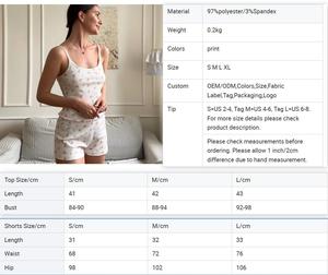 <span class=keywords><strong>Pigiama</strong></span> Floreale QINSI Personalizzato per Donne, Set 2 Pezzi con Top Senza Maniche e Pantaloncini, Completo Estivo con Etichetta Personalizzata - Product Image 6