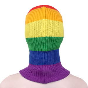 หน้ากากอะคริลิคแบบถักอบอุ่นลายกะโหลกสำหรับเล่นสกีงานปักโลโก้และสไตล์นีออน - Product Image 4