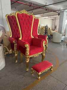 Silla de Trono Dorada para Bodas y Banquetes, Estilo Rey y Reina, Precio de Fábrica - Product Image 4