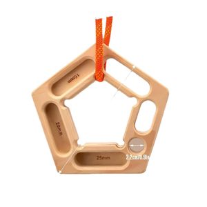 Wooden <b>Climbing</b> <b>Frame</b> Pentagonal Grip Arm Trainer 15mm 20mm 25mm Natural Wood Color Portable Mountaineering Gear - Product Image 1