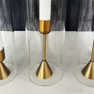 Customized Sizes Open Ended Glass Hurricane <strong>Candle</strong> <strong>Holder</strong> Tube Chimney for Crystal Candlesticks - Product Image 4