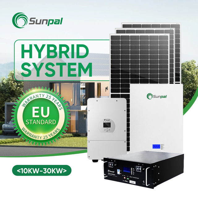 Sunpal Residential Solar Energy Systems 5Kw 6Kw 10Kw Complete Balcony Hybrid Solar Power Panels System Kit