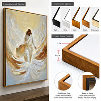 Peinture religieuse artisanale de Jésus, art chrétien spirituel moderne en acrylique texturé épais, cadeau chrétien pour la décoration de la maison et de l'église