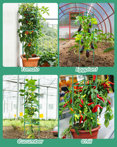 Cadre d'escalade en plastique de 16 à 48 pouces réglable en hauteur pour la croissance des légumes Support triangulaire pour plantes agricoles en plein air - Product Image 5