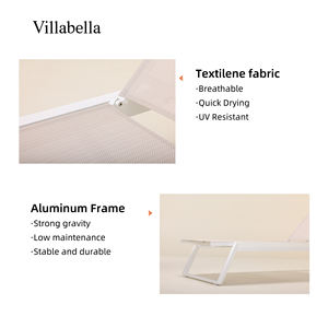 Chaise longue <span class=keywords><strong>de</strong></span> <span class=keywords><strong>jardin</strong></span> en aluminium, mobilier d'extérieur moderne et luxueux, mobilier <span class=keywords><strong>de</strong></span> piscine, chaise longue <span class=keywords><strong>de</strong></span> plage - Product Image 4