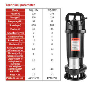 <span class=keywords><strong>Pompe</strong></span> submersible pour <span class=keywords><strong>eaux</strong></span> <span class=keywords><strong>usées</strong></span> à haut débit et à haute levée, moteur en cuivre véritable avec interrupteur à flotteur - Product Image 1