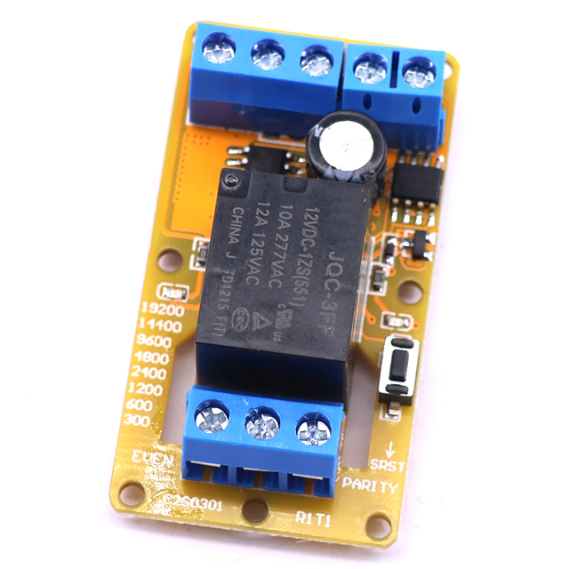 Single Serial Port MODBUS-RTU Relay Module 112V Industrial IO Controller 485 12V Enclosure Switch Data Acquisition PCBA