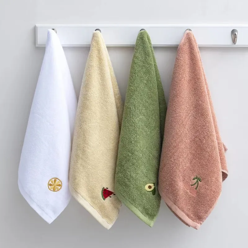 Embroidery Face Towels High Quality Cotton Embroidery Design Fruit Hand Towels