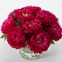 Lot de fleurs artificielles en soie et plastique pour acheteurs en gros – Arrangements de pivoines pour événements, réceptions et décorations de bureau