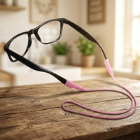 Sangle de lunettes ronde réglable en silicone noir WQS, cordon durable pour lunettes, idéal pour la cuisine et les articles ménagers divers