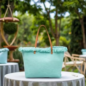 I-0906 été en plein air voyage plage Shopping fourre-tout sac à main dames femmes grande capacité toile frange gland sac à bandoulière - Product Image 3