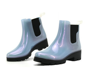 YL120 <span class=keywords><strong>Stivali</strong></span> Chelsea Impermeabili in PVC <span class=keywords><strong>Blu</strong></span> per <span class=keywords><strong>Donna</strong></span>, Scarpe da Pioggia Personalizzate alla Moda per Esterni - Product Image 4