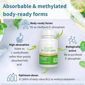 แท็บเล็ตวิตามินบีคอมเพล็กซ์ละลายเร็วส่งเสริมระดับพลังงานผลิตภัณฑ์เสริมอาหารวิตามินบี-คอมเพล็กซ์ - Product Image 4