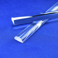 Barre de quartz haute pureté JGS2 99,99 %, diamètre 1-100 mm, transmission lumineuse 90 %, personnalisable