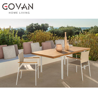 Fauteuil de salle à manger extérieur en aluminium de style commercial moderne, léger, résistant aux intempéries, pour hôtel, restaurant, terrasse