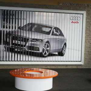 Petit panneau publicitaire rotatif mural à trois vues - Product Image 6