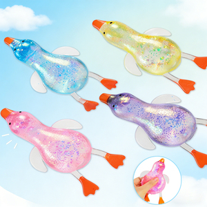 Pelota Antiestrés de Maltosa Brillante y Colorida con Forma de Pato, Juguete Blando de TPR Portátil para Apretar, Regalo Creativo para Todas las Edades - Product Image 5