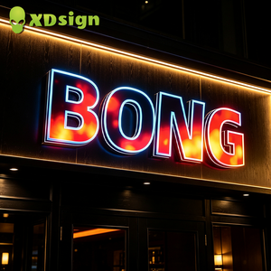 Insegna al Neon Moderna Personalizzata con Logo, Insegna per Negozi, <span class=keywords><strong>Lettere</strong></span> LED Multicolore, Certificata CE, Insegna 3D Illuminata in Acrilico - Product Image 1