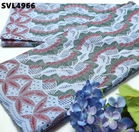 Tissu en dentelle guipure multicolore du Sénégal, voile suisse en promotion pour robes marocaines pour femmes