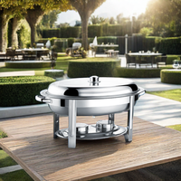 Elektrische RVS Verdikkingsserie Soepchafingdish Ei-vormige Gepolijste Afwerking Chef Schotelset voor Hotels Restaurants Voedsel