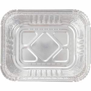 OEM Logo Rectangle Aluminum Foil Disposable <b>Takeaway</b> Food <b>Container</b> Small Size Plastic Lid - Product Image 3