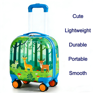 <span class=keywords><strong>Valise</strong></span> à roulettes pour enfant avec personnalisation de dessins animés multi-imprimés, <span class=keywords><strong>valise</strong></span> <span class=keywords><strong>rigide</strong></span> durable, bagage à main, <span class=keywords><strong>valise</strong></span> à roulettes en ABS - Product Image 4