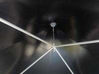 Bâche noire de PVC avec la haute fenêtre claire imprimée par UV de logo sur la tente extérieure de belvédère de mur latéral pour des événements, tente commerciale d'affichage