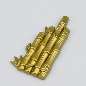 Golden Bamboo Cake Topper Plastic Reusable Birthday Decoration Ornament Rectangle Shape - Product Image 2