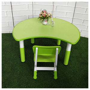 ราคาโรงงาน ขายส่ง โต๊ะเด็ก เฟอร์นิเจอร์โรงเรียนอนุบาล สีขาวรุ้ง 10 กก. โต๊ะกลีบดอกไม้แบบขยายได้ - Product Image 6