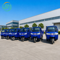 Tricycle semi-fermé à 3 roues, moto tricycle diesel avec moteur diesel puissant, vente chaude
