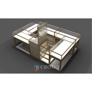 Mall Kiosk Design Treasure showcase Ornaments Retail Jewel Treasure showcase Gold <strong>Pl</strong> Unique Kiosk Jewelry Display Cabinet OEM - Product Image 2