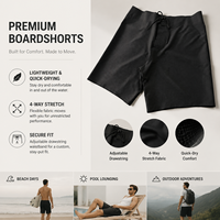 Shorts de bain YILONG pour hommes, haute qualité, respirants, à trous, séchage rapide, classiques, avec ceinture élastique et cordon de serrage
