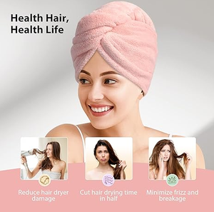 Ensemble de serviettes de cheveux en <span class=keywords><strong>microfibre</strong></span> 3 pièces en gros à séchage rapide, enveloppement de serviettes de tête <span class=keywords><strong>anti</strong></span>-frisottis - Product Image 5