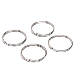 Nickel Plated Iron <b>Rings</b> 15X25mm Keychain Smooth Circular Clasps Bulk Packaging Metal Accessory With Factory Stock - Product Image 1