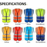 Gilet de sécurité en polyester fluorescent personnalisé avec bande réfléchissante, gilet de sécurité pour géomètre avec logo personnalisable, veste réfléchissante