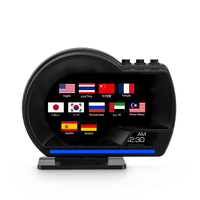 Nueva Versión Medidor Automático GPS P6 OBD2 con Función de Reloj para Head-Up Display de Coche Ruso Árabe Tailandés Español