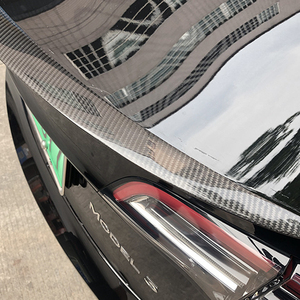 特斯拉3 y型2020 2021 2022真碳纤维后扰流板配件行李箱唇汽车尾翼
