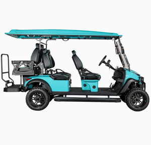 รถกอล์ฟไฟฟ้า 6 ที่นั่ง (4+2) ประสิทธิภาพสูง ผลิตจากสแตนเลสสตีล ทนทาน ใช้แบตเตอรี่ลิเธียม พร้อมเบาะนั่งพับได้ที่นั่งสบาย - Product Image 3