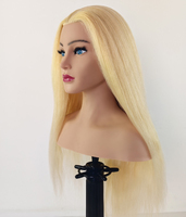 Tête de Mannequin d'Entraînement en Cheveux Humains Naturels de Haute Qualité pour la Coiffure et la Formation en Esthétique – Idéale pour la Pratique de la Coiffure de Mariée
