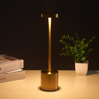 Lampe de Table LED Rechargeable en Métal pour Restaurant, Salle à Manger, Veilleuse de Bureau