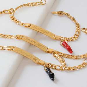 Pulsera de Azabache para Bebé, Pulsera de Identificación Personalizada con Nombre de Bebé - Product Image 4