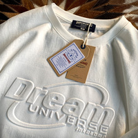 T-shirts personnalisés en coton peigné 100% premium, 260 GSM, épais, tendance, avec motif 3D en relief, coupe oversize, unis et graphiques