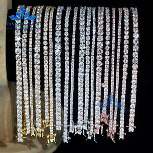 Bracelet tennis brillant en or blanc 10 et 14 carats pour hommes DEF VVS Chaîne à maillons en diamant cultivé en laboratoire Colliers fins pour cadeaux de fêtes de mariage - Product Image 5