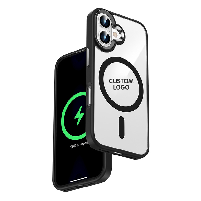 Factory Hot for 16 Pro Max Magnetic Charging Shockproof Case with TPU+PC Material Sports Design Layer Drop Protection