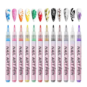 BEAU FLY Nail Art Polish Pens Marker Nail Art Pintura Dibujo Impermeable Diy Nail Graffiti Pen