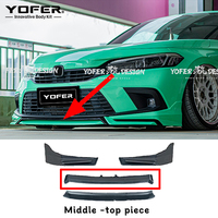 Pieza Central de Lip Delantero YOFER V3 2022-2024, Accesorio de Repuesto Separado, Lip para Parachoques Delantero de Coche para Honda Civic de 11ª Generación