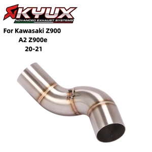 Tubo de Escape de Acero Inoxidable Plateado de 51mm para Motocicleta, Conexión Central, Compatible con Kawasaki Z900, Marca Racing IsTunt Modify - Product Image 1