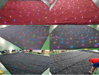 Rideau LED RGB 3x6m à contrôle DMX512, LED SMD 5050, tissu ignifuge, indice IP33, 8 canaux, CRI 95 élevé pour toile de fond de mariage
