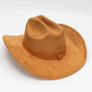 Custom Print Logo Private Label High Quality Vintage Western Suede Cowboy <b>Hat</b> - Product Image 3